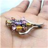 Image 2 : MULTI GEMSTONE 92.5 STERLING SILVER DESIGNER HANDMADE PENDANT