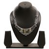 Image 1 : Abalone Shell Gemstone Silver Plated Necklace