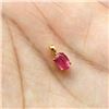 Image 1 : NATURAL RED RUBY GEMSTONE 14 KT YELLOW GOLD HANDMADE PENDANT JEWELRY 3.40 Cts
