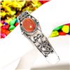 Image 2 : SANDSTONE GEMSTONE SILVER PLATED  BRACELET BANGLE