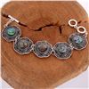 Image 1 : ABALONE SHELL GEMSTONE SILVER PLATED HANDMADE BRACELET