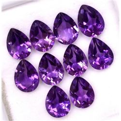 Amethyst Pear Cut 7x9mm Loose Gemstone 100 Pieces Lot