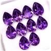 Image 1 : Amethyst Pear Cut 7x9mm Loose Gemstone 100 Pieces Lot