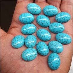 Natural Turquoise 13x18 MM Oval Loose Cabochon Gemstone 50 Pieces Lot