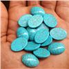 Image 3 : Natural Turquoise 13x18 MM Oval Loose Cabochon Gemstone 50 Pieces Lot
