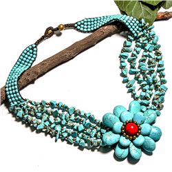 TURQUOISE GEMSTONE NECKLACE JEWELRY