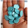 Image 3 : Natural Turquoise 15x20 MM Oval Loose Cabochon Gemstone 25 Pieces Lot