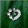 Image 6 : RED RUBY GEMSTONE 92.5 STERLING SILVER HEART HANDMADE PENDANT