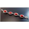 Image 2 : Turquoise Gemstone Silver Plated Handmade Bracelet