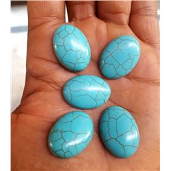 Natural Turquoise 18x25 MM Oval Loose Cabochon Gemstone 25 Pieces Lot