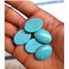 Image 3 : Natural Turquoise 18x25 MM Oval Loose Cabochon Gemstone 25 Pieces Lot