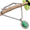 Image 2 : MALACHITE  GEMSTONE SILVER PLATED PENDANT