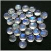 Image 2 : BLUE FIRE RAINBOW MOONSTONE 8 MM ROUND CABOCHON LOOSE GEMSTONE 20 PIECES LOT