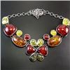 Image 2 : BALTIC AMBER GEMSTONE SILVER PLATED HANDMADE NECKLACE