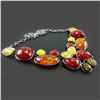 Image 3 : BALTIC AMBER GEMSTONE SILVER PLATED HANDMADE NECKLACE