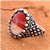 Image 1 : CARNELIAN GEMSTONE SILVER PLATED RING SIZE 11