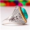 Image 2 : TURQUOISE GEMSTONE SILVER PLATED RING SIZE 9