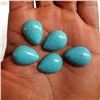 Image 1 : Natural Turquoise 15x20 MM Pear Loose Cabochon Gemstone 25 Pieces Lot