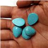 Image 3 : Natural Turquoise 15x20 MM Pear Loose Cabochon Gemstone 25 Pieces Lot