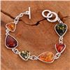 Image 1 : BALTIC AMBER GEMSTONE SILVER PLATED HANDMADE BRACELET