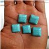 Image 1 : Natural Turquoise 14x14 MM Square Loose Cabochon Gemstone 50 Pieces Lot