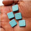 Image 2 : Natural Turquoise 14x14 MM Square Loose Cabochon Gemstone 50 Pieces Lot