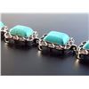 Image 3 : Turquoise Gemstone Silver Plated Handmade Bracelet