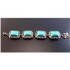 Image 4 : Turquoise Gemstone Silver Plated Handmade Bracelet