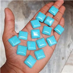 Natural Turquoise 18x18 MM Square Loose Cabochon Gemstone 25 Pieces Lot