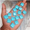 Image 1 : Natural Turquoise 18x18 MM Square Loose Cabochon Gemstone 25 Pieces Lot