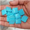 Image 3 : Natural Turquoise 18x18 MM Square Loose Cabochon Gemstone 25 Pieces Lot