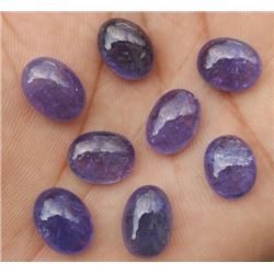 Tanzanite Gemstone 9x12x6mm Oval Cabochon Loose 8 Pieces Lot