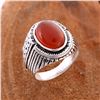 Image 1 : CARNELIAN GEMSTONE SILVER PLATED RING SIZE 9