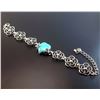 Image 2 : Turquoise Gemstone Silver Plated Handmade Bracelet