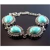Image 1 : Turquoise Gemstone Silver Plated Handmade Bracelet