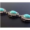 Image 3 : Turquoise Gemstone Silver Plated Handmade Bracelet