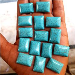 Natural Turquoise 15x20 MM Octagon Loose Cabochon Gemstone 25 Pieces Lot