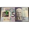 Image 1 : Scotland, 5 Pounds, 2016, UNC, pNewbr/serial number: W/HS 001202, polymer