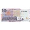Image 2 : South Africa Republic, 100 Rand, 2009, UNC, p131bbr/serial number: BB 3961849D