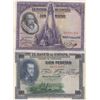Image 1 : Spain, 100 Pesetas, 1925/1928, XF/AUNC, p69, p76, (Total 2 banknotes)br/serial numbers: F5 315867 an