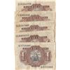 Image 2 : Spain, 1 Peseta, 1953, VF/XF, p144, (Total 5 banknotes)br/