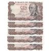 Image 1 : Spain, 100 Pesetas, 1970, UNC, p152, (Total 5 consecutive banknotes)br/serial numbers: 2H 2177978