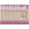 Image 2 : Sri Lanka, 20 Rupees, 2016, UNC, p123d, (Total 10 consecutive banknotes)br/serial numbers: W/429 406