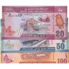 Image 1 : Sri Lanka, 20 Rupees, 50 Rupees ve 100  Rupees, 2010/2015, UNC, p123, p124, p125, (Total 3 banknotes