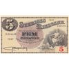 Image 1 : Sweden, 5 Kronor, 1947, UNC, p33adbr/serial number: E.854408