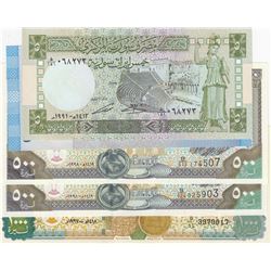 Syria, 5 Pounds, 500 Pounds (3) and 1.000 Pounds, 1988/2014, UNC, (Total 5 banknotes)br/
