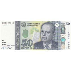 Tajikistan, 50 Somoni, 2018, UNC, p26cbr/serial number: EN 5824865
