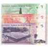 Image 2 : Tonga ,1 Paanga, 2 Paanga and 5 Paanga, 2008, UNC, p37, p38, p39, (Total 3 banknotes)br/