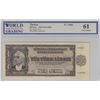 Image 1 : Turkey, 100 Lira, 1942, UNC, 3/1. Emission, p144br/WBG 61, serial number: B4 019033