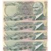 Image 1 : Turkey, 10 Lira, 1966, AUNC / UNC, 6/1. Emission, p180, (Total 4 banknotes)br/Prefix numbers: B06, D